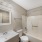 bathroom  shows countertop toilet and shower