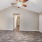 Spacious living room with hallway